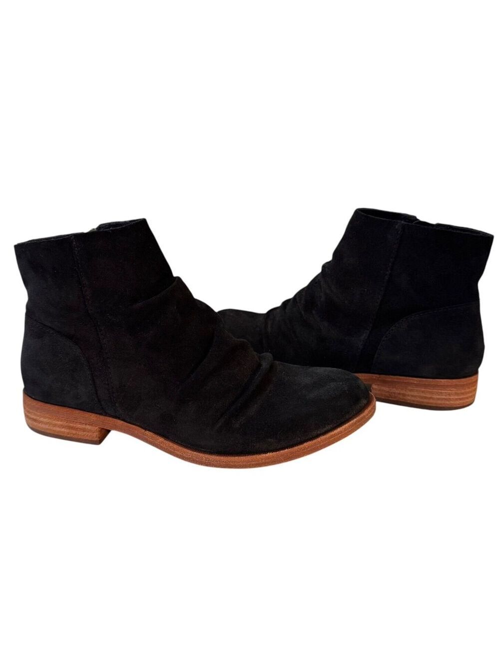Kork Ease Boots Womens 7M Giba Black Suede Leather Ankle Bootie Casual K62203